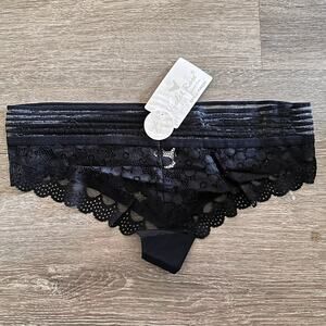 Black Lace Thong Panties Underwear NEW WITH TAGS Size XL